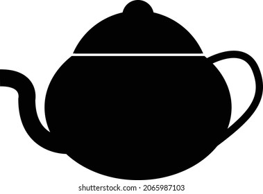 vector de icono del recipiente de té negro 