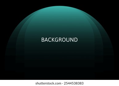 Fondo abstracto verde azulado y negro con rondas degradadas. Patrón de superposición mezclado	