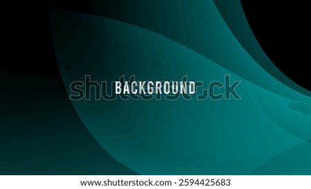 Black and teal green abstract background with gradient objects, dynamic shapes, overlay pattern	