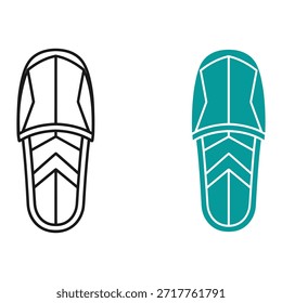Black and teal sneaker with chevron pattern shoe