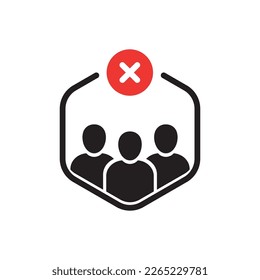 black team icon like bad teamwork or collaboration. concept of not effective cooperation or recruitment pictogram. flat trend modern logotype graphic design web element isolated on white background