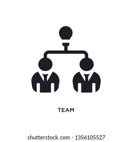 black team isolated vector icon. simple element illustration from startup concept vector icons. team editable logo symbol design on white background. can be use for web and mobile
