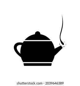 black teapod icon design illustration