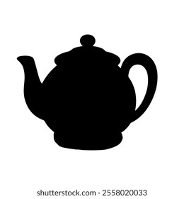 Black Teapot silhouette vector design.
