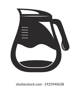 black teapot utensil silhouette isolated icon vector illustration design