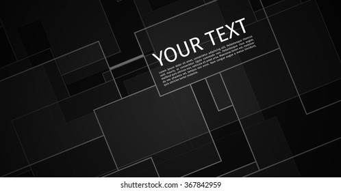 Black Technical Background with Copyspace | EPS10 Vector