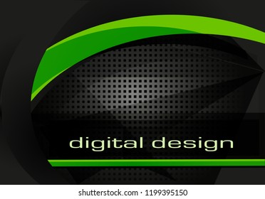 Black techno background for digital design