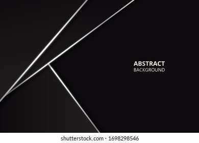 Black technological innovation background. Abstract polygonal background.