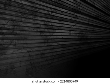 Black technology abstract striped grunge geometry background. Concept vector design