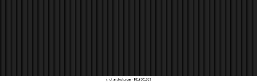 Black technology abstract stripes header. Dark metallic geometric banner. Design vector illustration