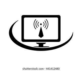 black technology monitor monitor computer laptop gadget technology image vector icon