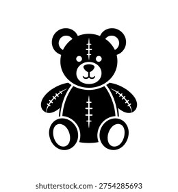 A black teddy bear