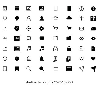 black telecommunication icon vector illustration logo design