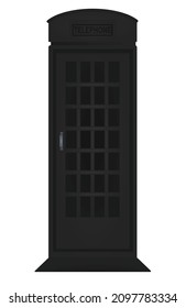 Caja de teléfono negra. ilustración vectorial