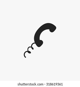 Black Telephone icons set. Vector Illustration eps10. 