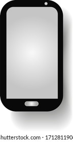 
Black telephone  isolated on white background. Vector illustration.