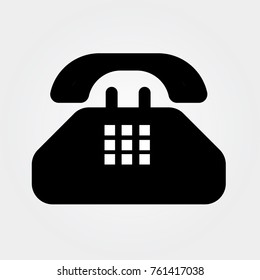 black telephone vector for communication