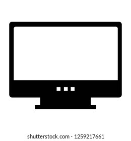 Black Television flat icon vector. illustration technology eps10.