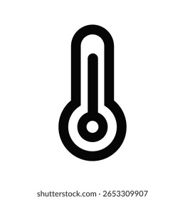 Icono de temperatura negro para etiquetas de Clima o advertencia