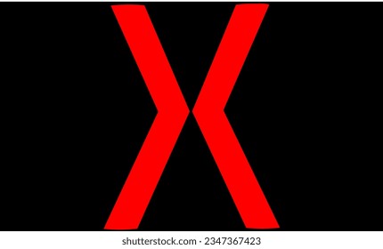 Plantilla negra diseño único y moderno con forma de cruz roja brillante.