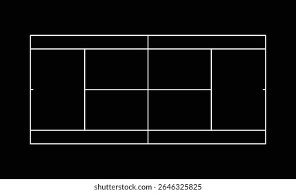 Black tennis court field sport background design