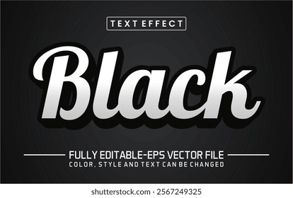 Black text editable style effect