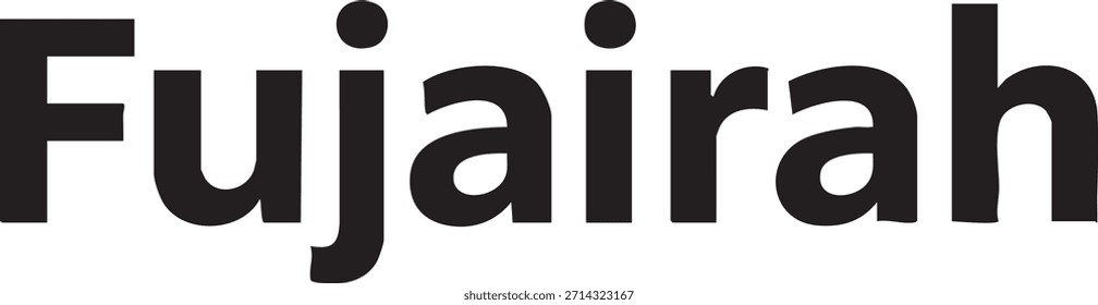 A black text featuring the word Fujairah in a rounded and modern sans-serif font. The is clean and corporate branding and identity purposes.