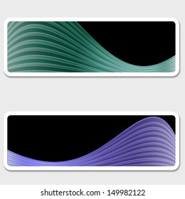 black text frame with lines 