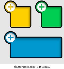 black text frame with plus sign