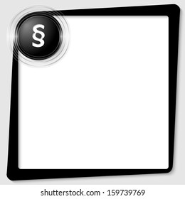 black text frame and transparent circles with a paragraph