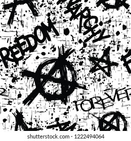 black text illustration - anarchy, freedom, forever