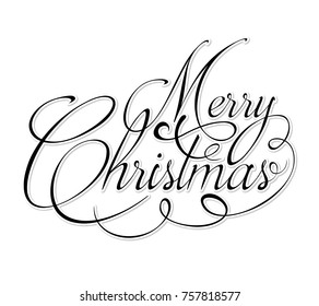 Black text Marry Christmas