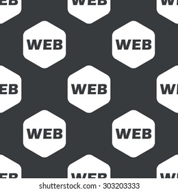 Black text WEB in white hexagon, repeated on black