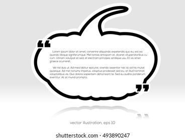 Black textbox quote in pumpkin form. Vector illustration