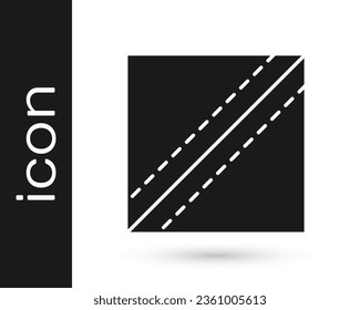 Black Textile fabric roll icon isolated on white background. Roll, mat, rug, cloth, carpet or paper roll icon.  Vector
