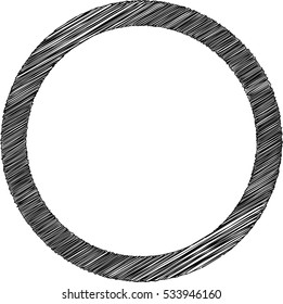 black texttured frame in the form of a circle