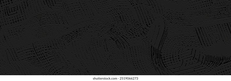 Fondo de textura negro, Anuncio, diseño de la cubierta. Textura de mármol. Abstractas patrón 3D con manchas, grietas, arañazos, abrasiones. Grunge capa de superposición, relieve.