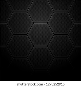 Black texture background hexagon
