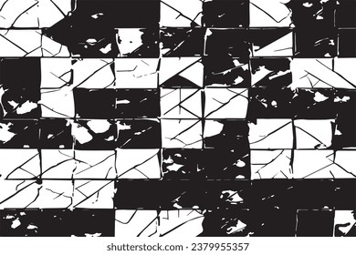 schwarze Textur von gebrochenen Fliesen
