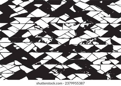 black texture of broken tiles