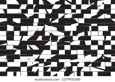 black texture of broken tiles