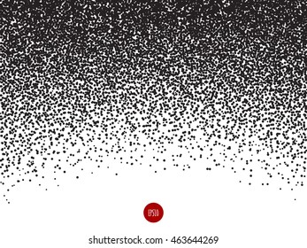 Black texture dust on white background. Vector editable illustration.