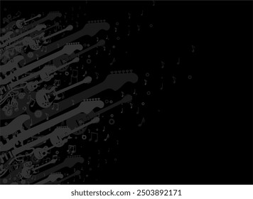 MÚSICA DE TEXTURA NEGRA CON GUITARRA HECHA POR CORELDRAW