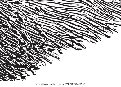 black texture on white background