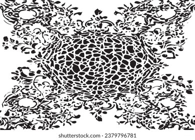 black texture on white background