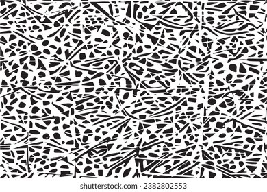 black texture on white background