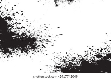 black texture on white background, vector illustration overlay monochrome grunge background texture