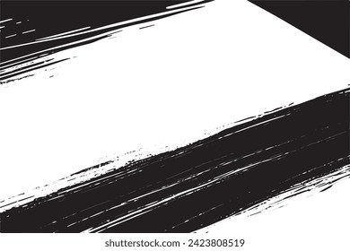 black texture on white background, vector image grunge overlay destressed background texture