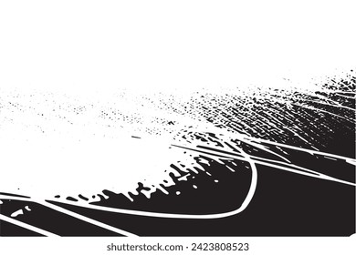 black texture on white background, vector image grunge overlay destressed background texture