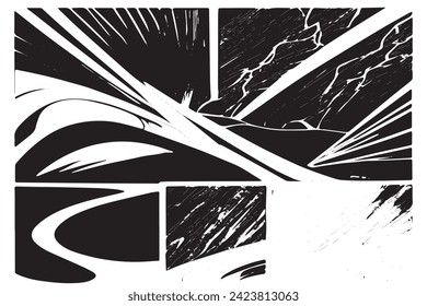 black texture on white background, vector image grunge overlay destressed background texture